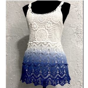 INC International Concepts Ombre Mesh Knit Tank Top